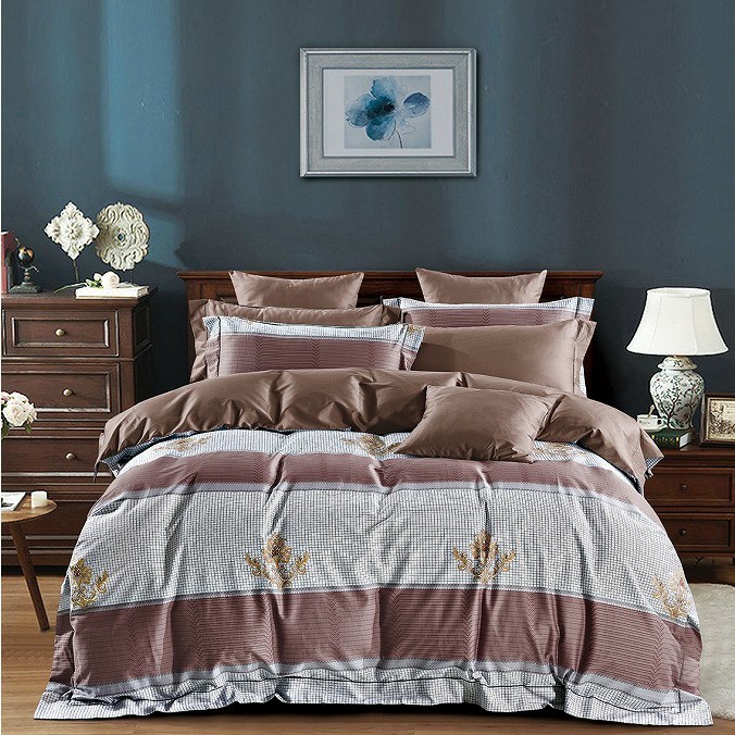 China 300 TC 100% Cotton Embroidery Home Bed sheet Bedding Sets factory