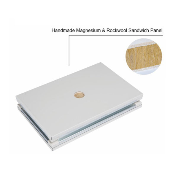Quality Waterproof Magnesium GMP Rockwool Sandwich Panel Thickness 100mm for sale