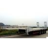 China Transporting Construction MAchinery ISO CCC Low Flat Bed Trailer With 3 FUWA Axles, BPW Axles factory