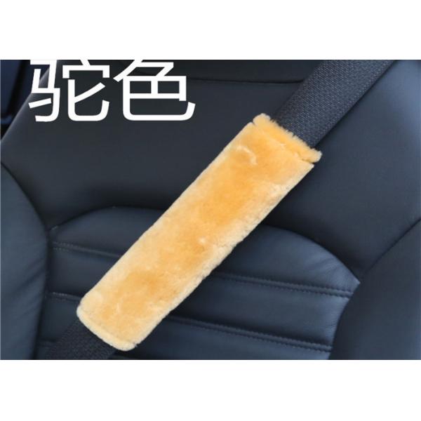 Quality 15X30CM Australian Sheepskin Seat Belt Shoulder Strap Cover , Seat Belt Neck for sale