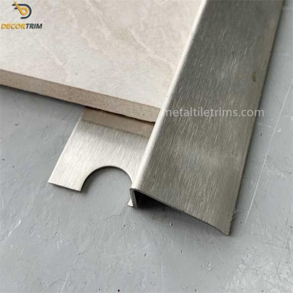Quality SS316 Stainless Steel Transition Strip , 12mm Flooring Edging Trim for sale
