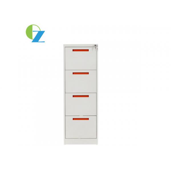Quality OEM Vertical Steel Filing Cabinets , 4 Drawer Lockable File Storage Cabinet for sale