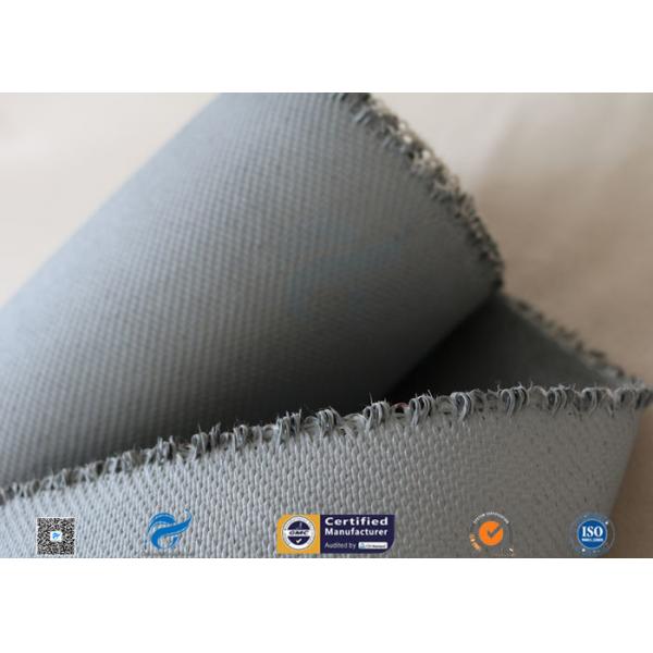 Quality 1550G 1.5MM Thermal Insulation Materials Grey Silicone Coated Fiberglass Fabric for sale