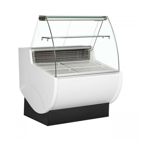 Quality 220L Display Volume Delicatessen Display Fridges With Front Lift Up Curved Glass Door for sale