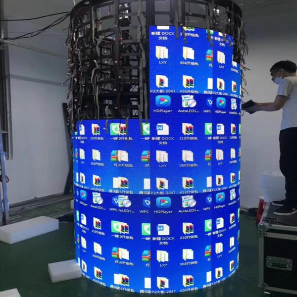 Quality Lightweight Flex LED Display Screen Wall Multicolor 2mm Pixel Pitch for sale