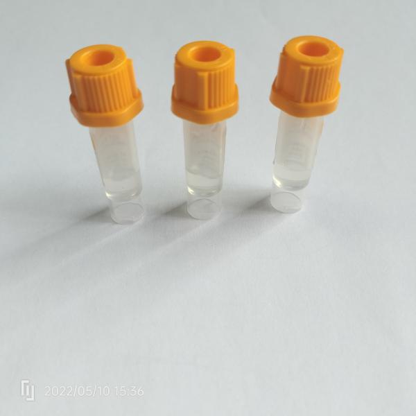 Quality Biochemical Yellow Cap Blood Collection Tubes PP 0.5ml Gel Separator Blood Tubes for sale
