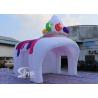 China Custom inflatable ice cream kiosk stand both tent with LED light cover for Advertising Activities factory