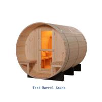 Quality Smartmak Household Pine Wood Burning Barrel Sauna Outdoor Steam Room for sale