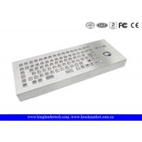 Quality Desktop 86 Keys Stainless Steel Keyboard With Trackball FCC Brushed for sale