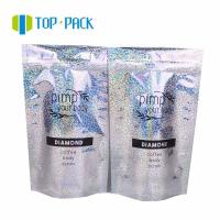 china Mylar Glossy Zip Lock Stand Up Bag Aluminum Foil Holographic Stand Up Pouch