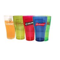 China Nucleated Tulip Plastic Beer Glasses 560ml Unbreakable Polycarbonate Pint Glasses factory
