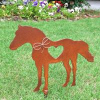 China Horse Shape Cutting Garden Metal Ornaments High Durability Rust Resistant factory