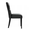 China Modern Tufted Faux Leather Dining Room Chairs Upholstered Black Simplicity factory