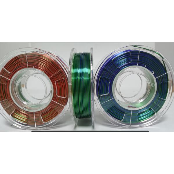 Quality Pla Abs Tpu Triple Color Filament , 0.02mm / 0.05mm 3d Filament for sale