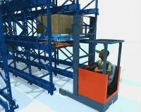 China Red / Blue Tobacco Warehouse Storage Remote Shuttle Racking System SGS Certificate factory