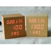 China Square Shape Calendar Snooze Temperature Mulit Function Desktop Clock for sale