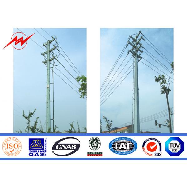 Quality Africa 9m - 13m Electrical Power Pole , Commercial Light Poles 3mm Wall Thickness for sale