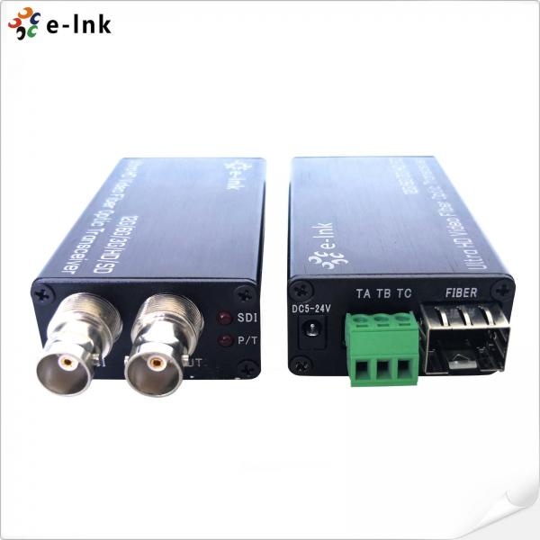 Quality Mini Converter Optical Fiber 12G-SDI with Reverse RS485 and loop out Single Mode for sale