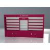 China Pink Fashion Cosmetic Store Furniture / Makeup Display Showcase With Led Light factory