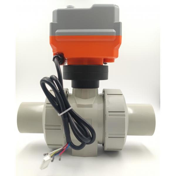 Quality IP67 PVC Plastic Ball Valves Socket With Trapezoidal Threaded Union for sale