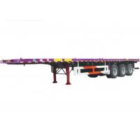 China JOST 3 Axles Flatbed Truck Trailer 45 Ton 40 Feet Flatbed Trailer factory