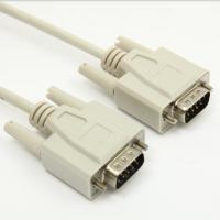 China Straight DB9 To DB9 Null Modem Cable , Rs232 Male To Male Cable 1.8m 6FT factory
