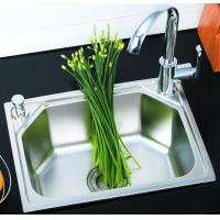 Quality Electroplated Rectangular Stainless Steel Single Bowl Sink Non Porous Corrosion for sale