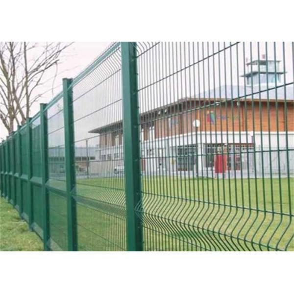 Quality Galvanized RAL6005 Green V Mesh Fencing 2.5m Width Round Post for sale