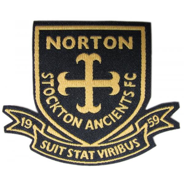 Quality School Badges Custom Woven Patches Sew On Name Logo Merrow Border for sale