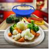 China 2019 Amazon Top sale Microwave Food Grade Colorful Multi-purpose Silicone Steamer Basket Vegetable Best Steam Cooker Target factory