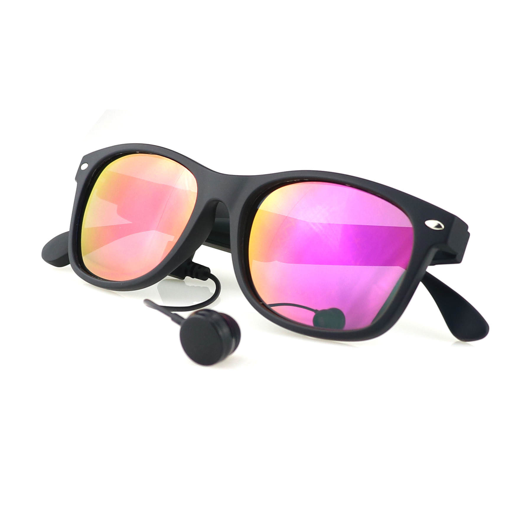 China CE FCC RoHS UV400 USB Chargeable Bluetooth Sunglasses with Earphone for Adult factory