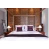 China Customized Modern Hotel Bedroom Furniture / Bedroom Suites Solid Wood Material factory