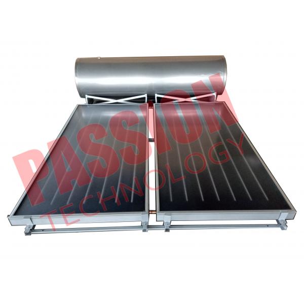 Quality Freestanding Flat Plate Solar Water Heater , Solar Hot Water System With 2 Collectors for sale