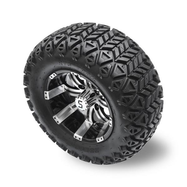 Quality 12'' Golf Cart Wheels And 23x10.5-12 High Profile Tires Combo for sale
