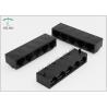 China Black Housing Modular Jack 1 x 5 Ports RJ45 Multiport Connector For PC Motherboard / Card factory
