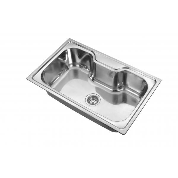 Quality Hotel Apartment Drop In Stainless Steel Single Bowl Sink 800*500mm for sale