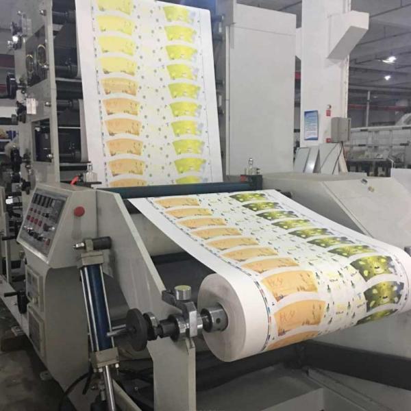 Quality 36kw Adhesive Paper Cup Logo Printing Machine 4500kg Flexographic Printing Machine for sale