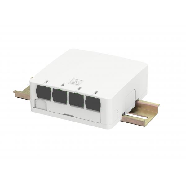 Quality 4port Small Indoor Fiber Termination Box For 35mm DIN Rack Mounted for sale