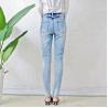 China Bulk order china cheap price branded women jeans light blue fancy design ladies skinny jeans factory