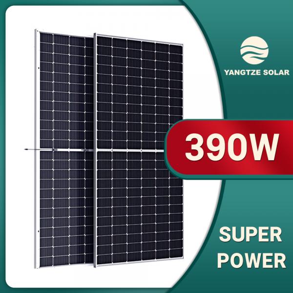 Quality 390W Bifacial Solar Panel Photovoltaic Modules Double Glass 9BB For Home Application for sale