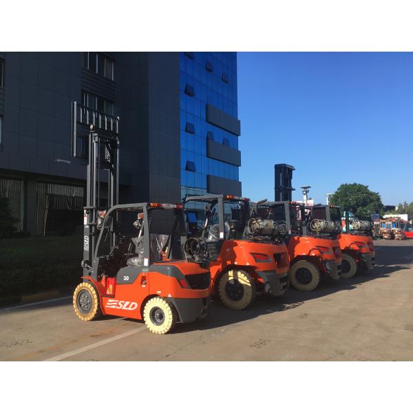 Quality 3m Front Double Tyre 5T 6T 7 Tons 16000 lb Dual Fuel Forklift for sale