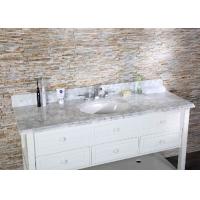 China White Carrara Custom Bathroom Vanity Tops Sleek Modern Design Stain Resistant factory