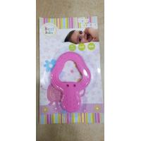 China Safe Strawberry 3 Month Silicone Baby Rubber Teether for sale