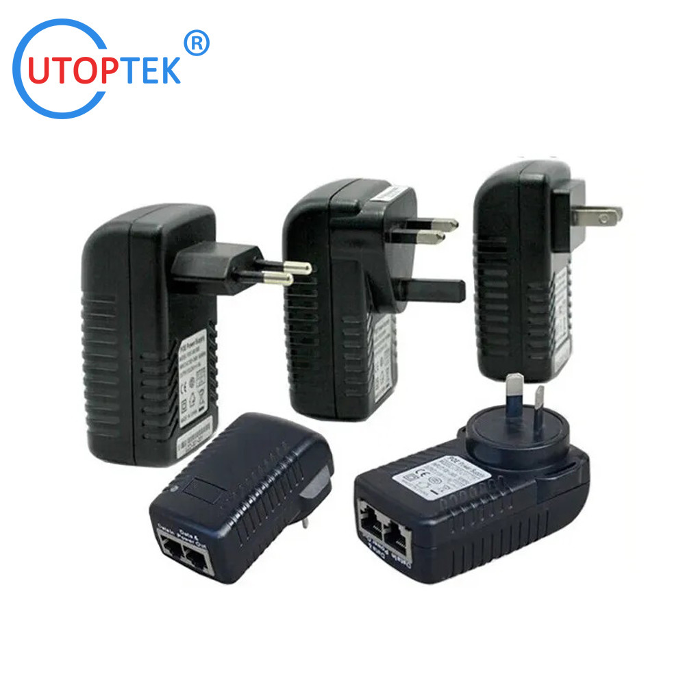 China High Quality 48V/0.5A AC/DC POE Power adapter US/EU/UK/AU available power for CCTV IP Camera/Wireless APs factory
