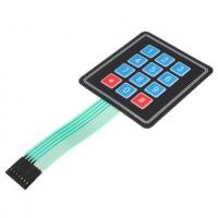 Quality Custom 4x3 Array 12 Keys Matrix Membrane Switches Keypads With Embossed Metal for sale