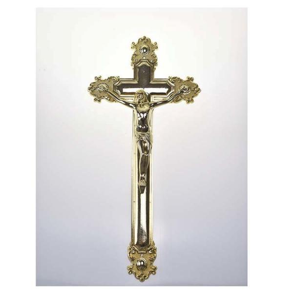Quality Plastic Jesus Funeral Crucifix In Gold Color OEM / ODM Service Acceptable for sale