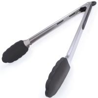 China Kitchen Tongs (INCREDIBLY DURABLE STAINLESS STEEL) Silicone Tips &amp; Ergonomic Soft Grips Perfect Cooking Utensil factory