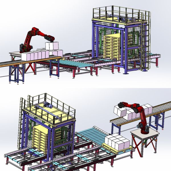 Automatic packaging line cache system Warehouse Storage Rack High ...