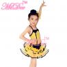 China Back Cross Straps Kids Dance Clothes Black Edge Double Layer Skirt For Solo factory