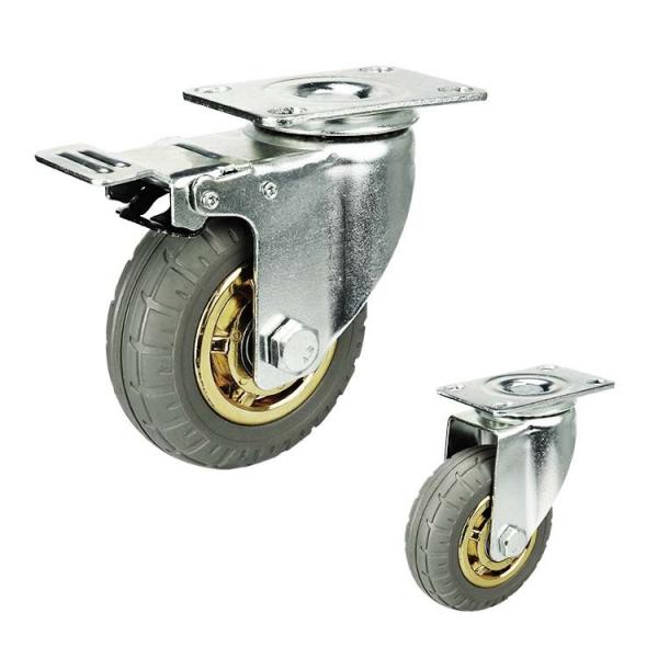 Quality ISO9001 70kg Loading 4 Inch Rubber Caster Wheels With Low Noice for sale